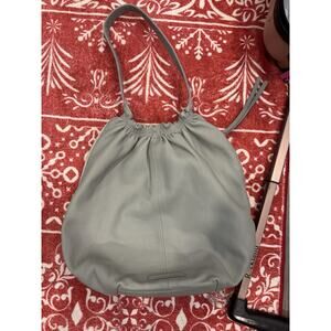 Lucky Brand Hobo Bag Bubble Silhouette Suede & Leather Sage Green